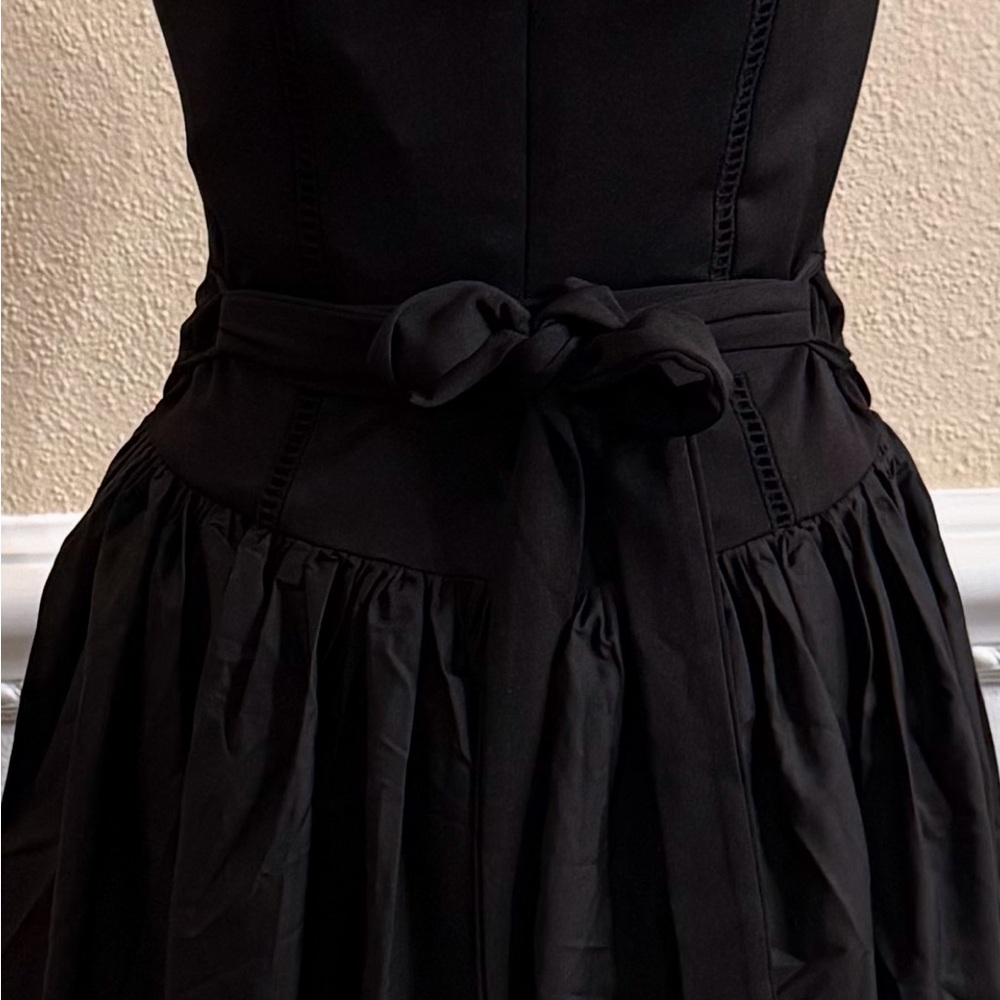 Black Pleated Tiered Sundress for Cocktail Night Out NWT - Picture 3 of 11